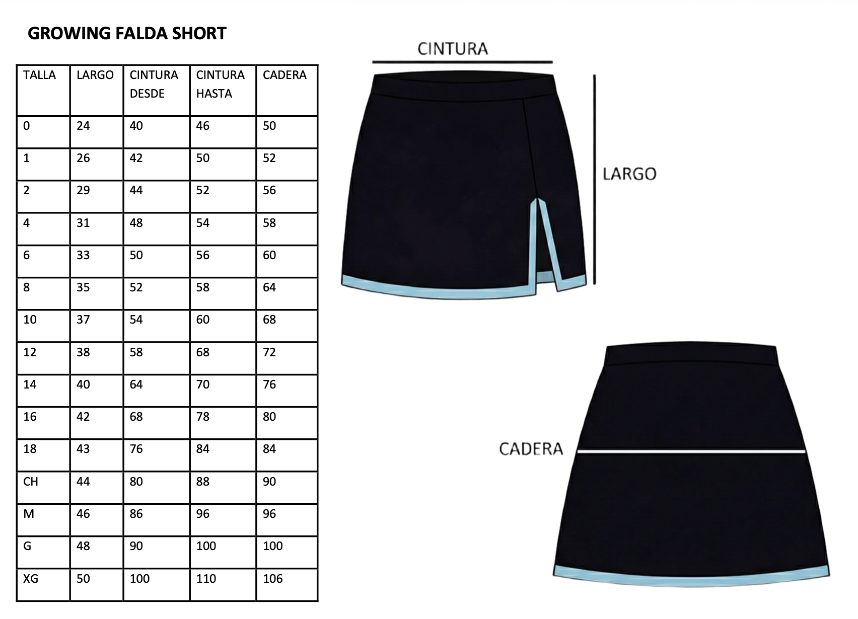 GROWING FALDA SHORT