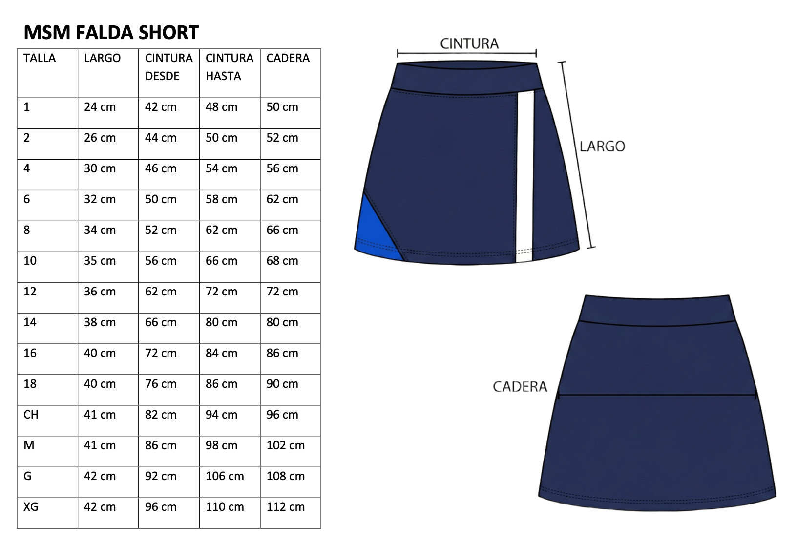 MSM FALDA SHORT