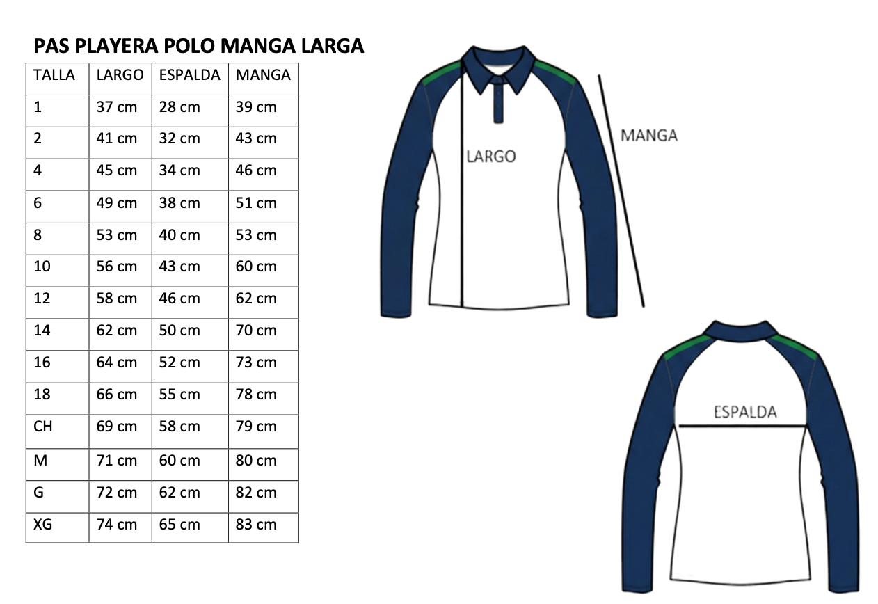 PAS PLAYERA POLO M/L