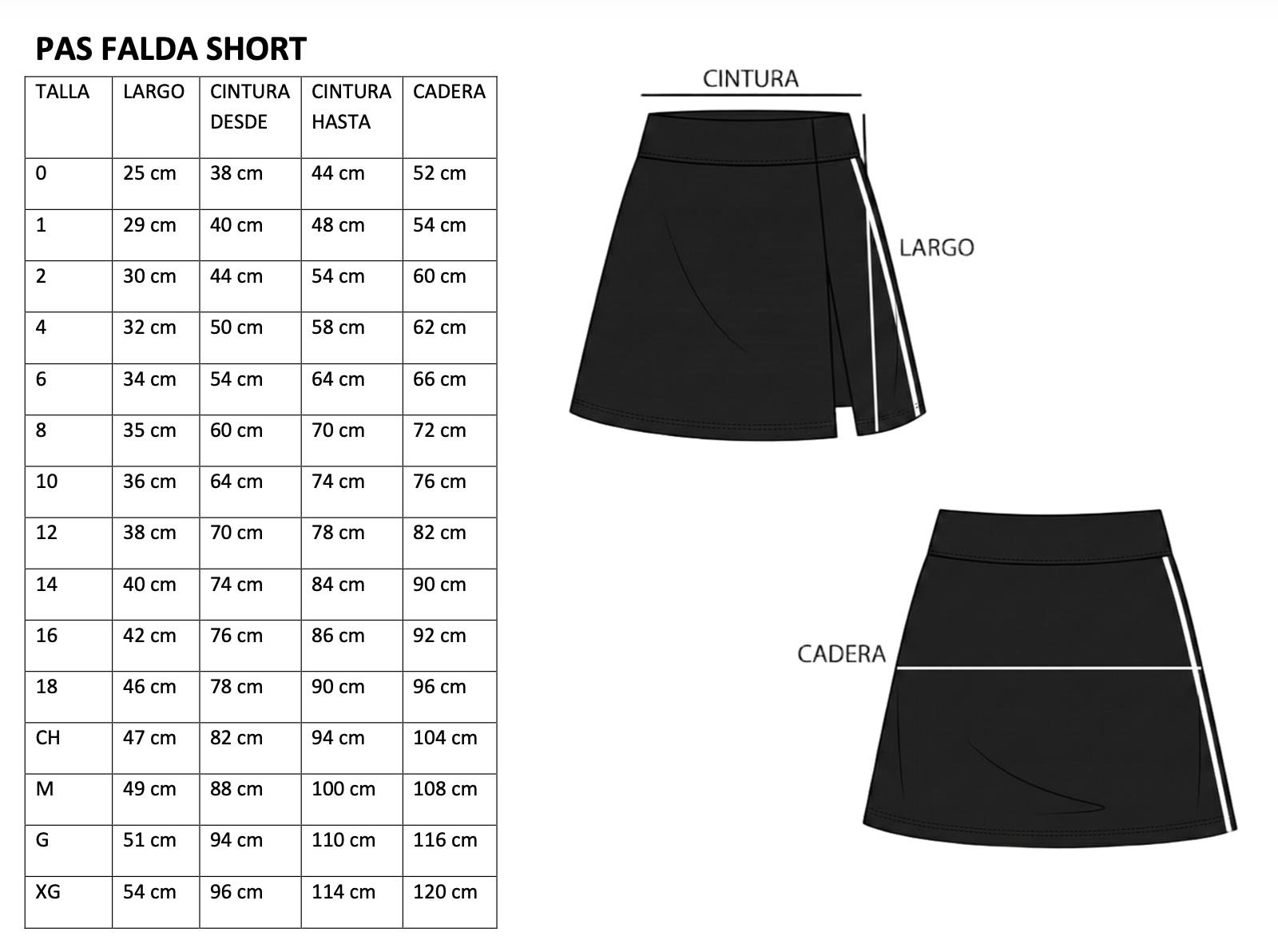 PAS FALDA SHORT