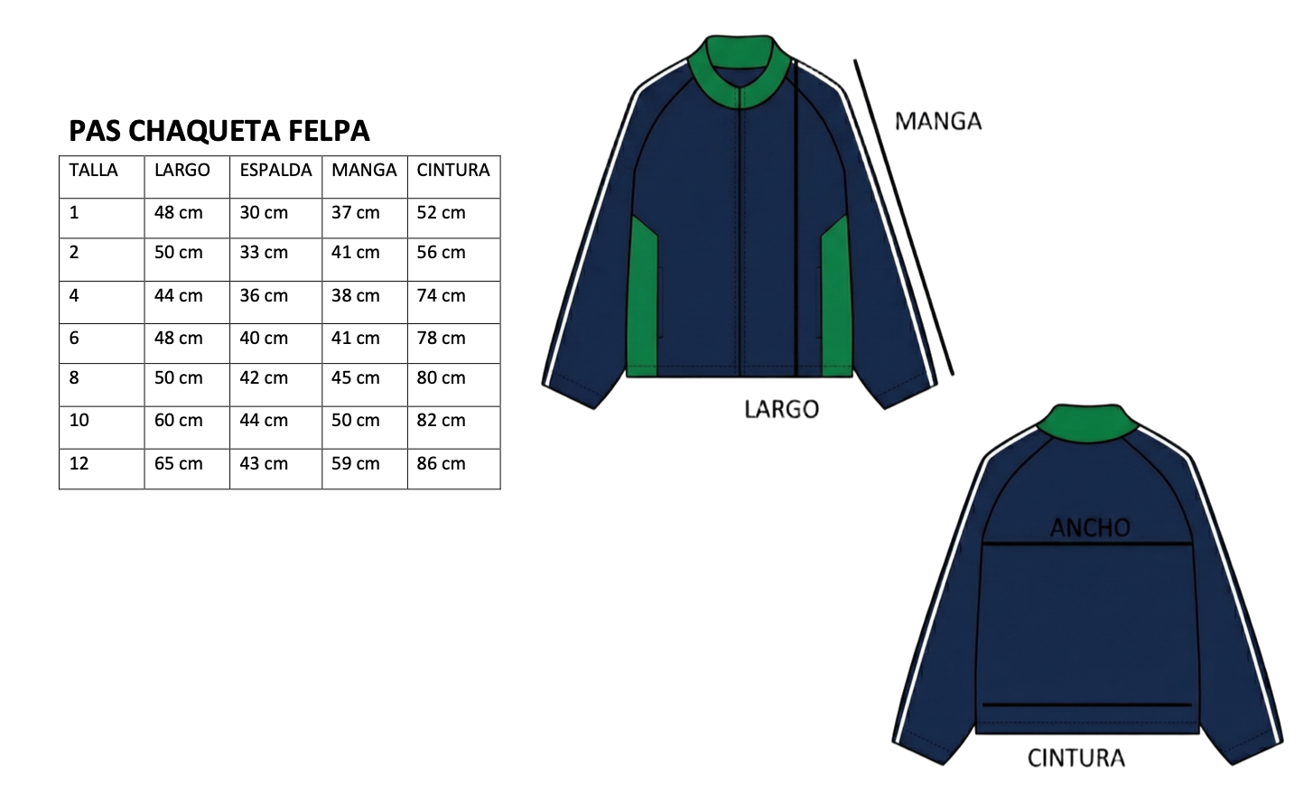PAS CHAQUETA FELPA