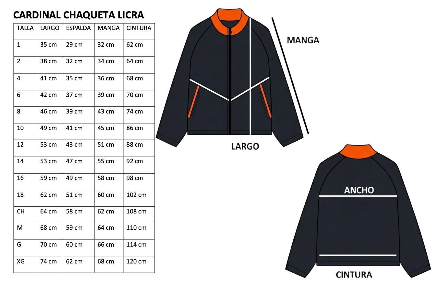 CARDINAL CHAQUETA LICRA