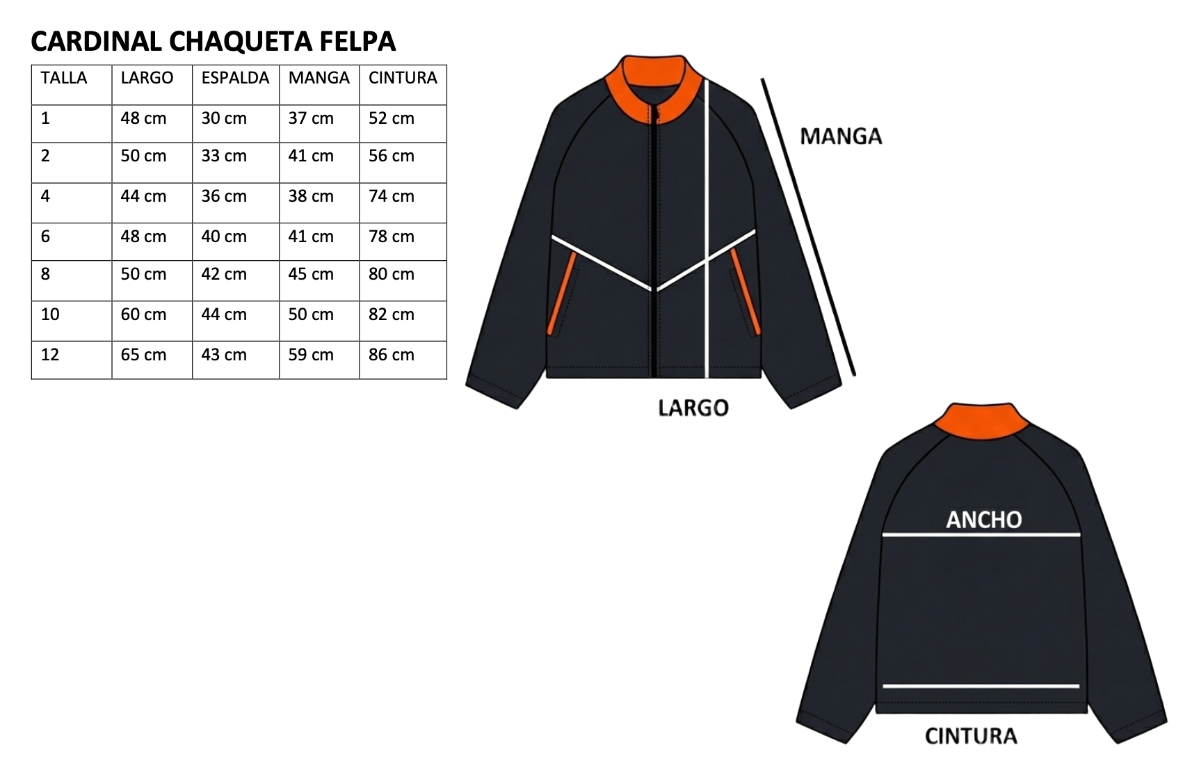 CARDINAL CHAQUETA FELPA