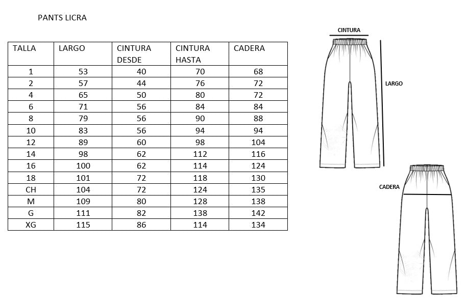 PAS PANTS LICRA
